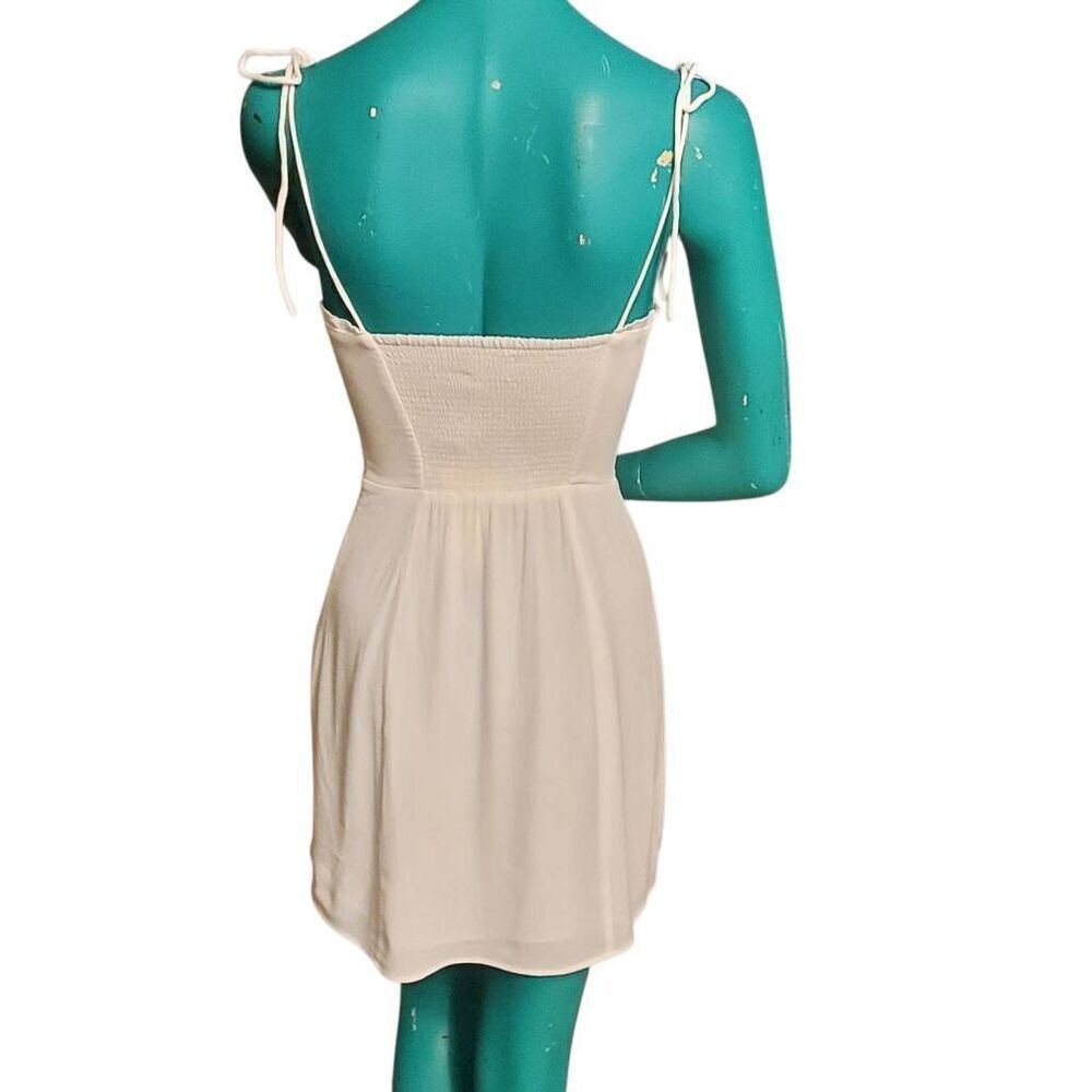 Aritzia Wilfred Fable White Mini Dress Tie Straps Little White Lined Corset Dres - Picture 3 of 12